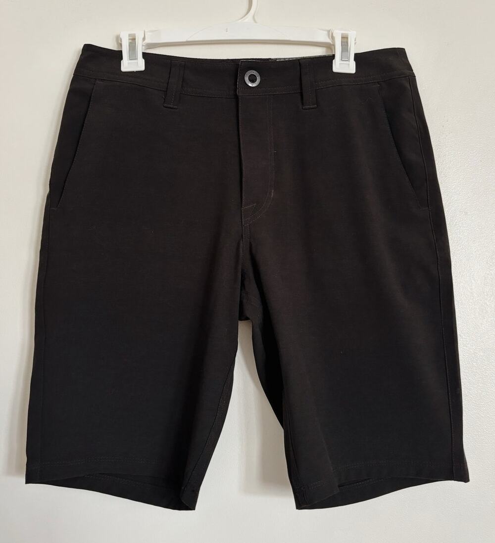 Black Men's Volcom Frickin SNT Static 21" Modern Hybrid Short 30